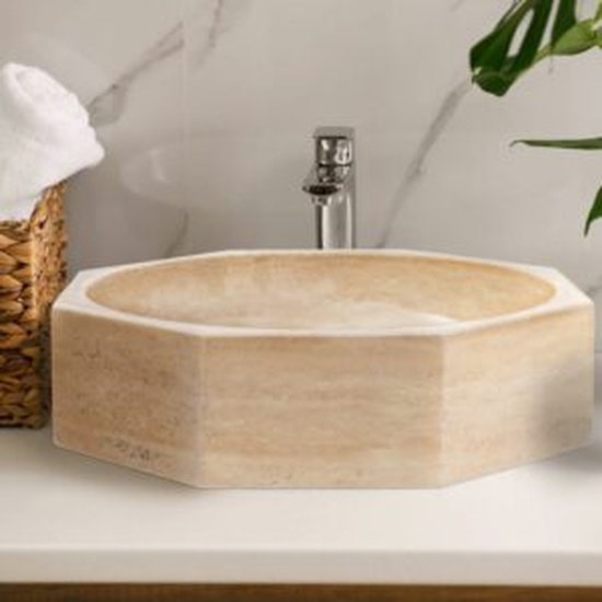 Solid Travertine Sink