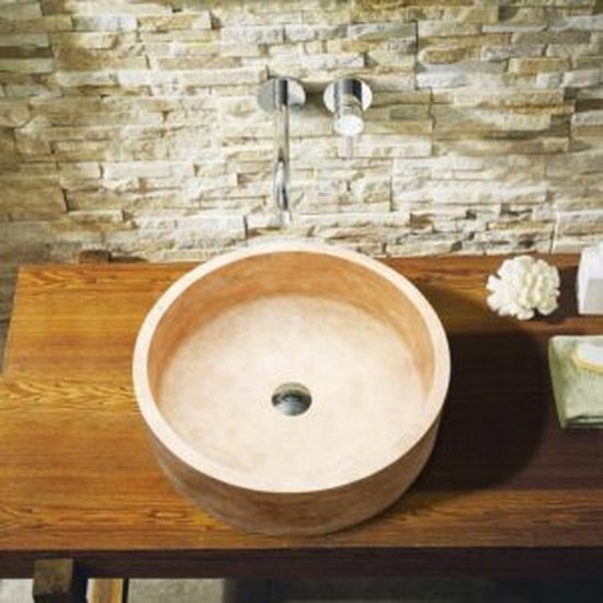 Solid Travertine Sink