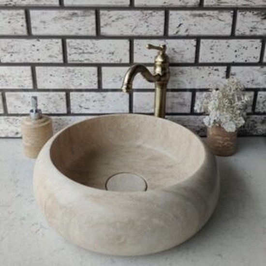 Solid Travertine Sink