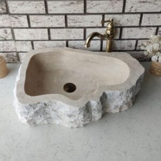 Solid Travertine Sink